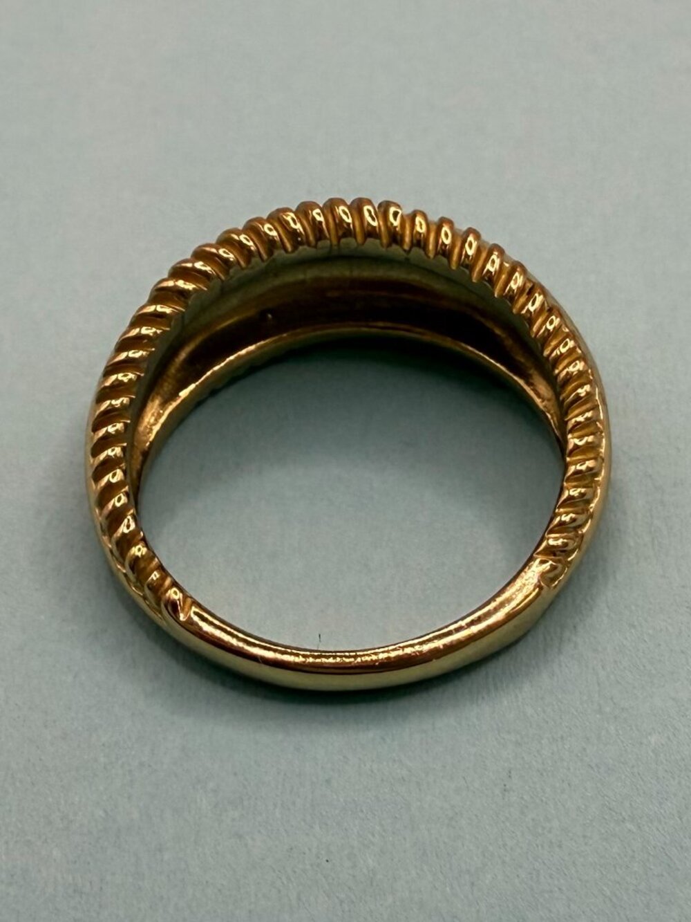 Authentic Carolyn Pollack Relios Solid Brass Domed Rope Edge Band Ring - Picture 3 of 16